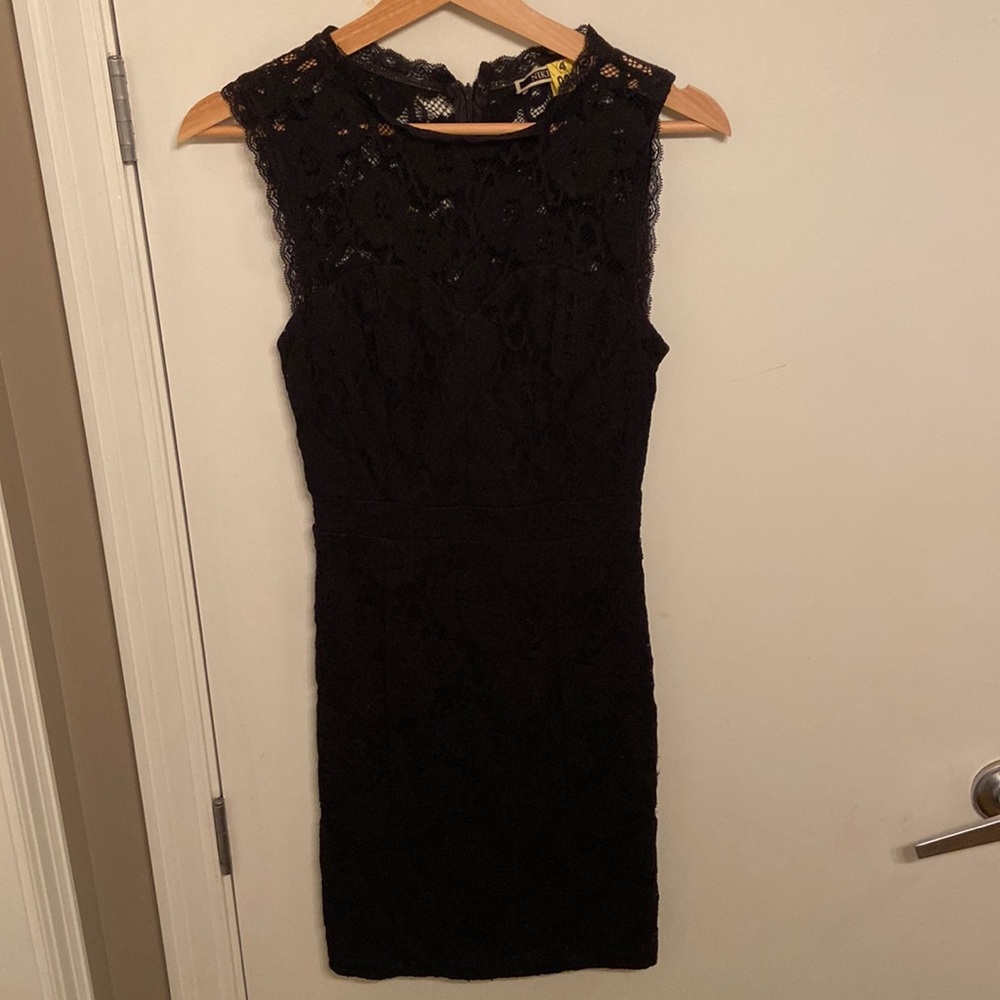 Little black dress with lace detail, size S